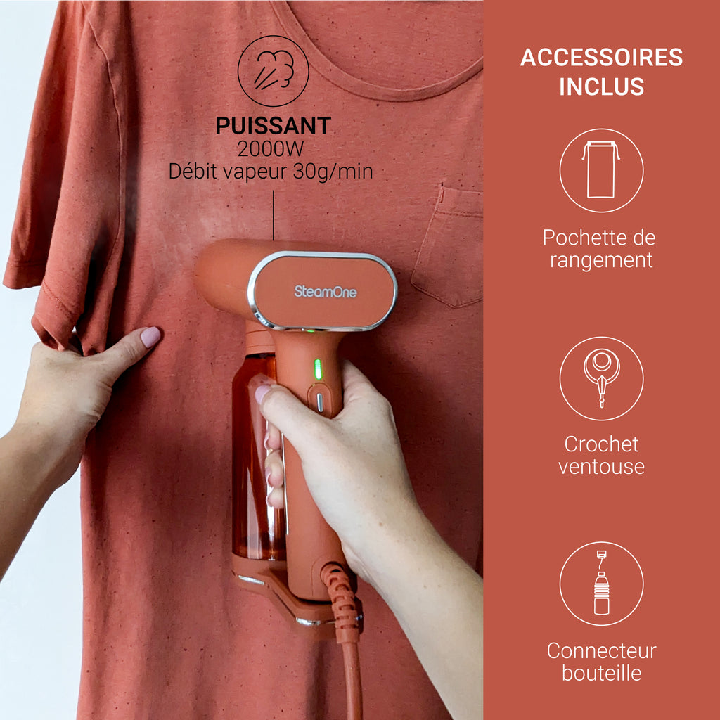 Pack - Steamer KARL XL + Rasoir Anti-Peluche - Terracotta