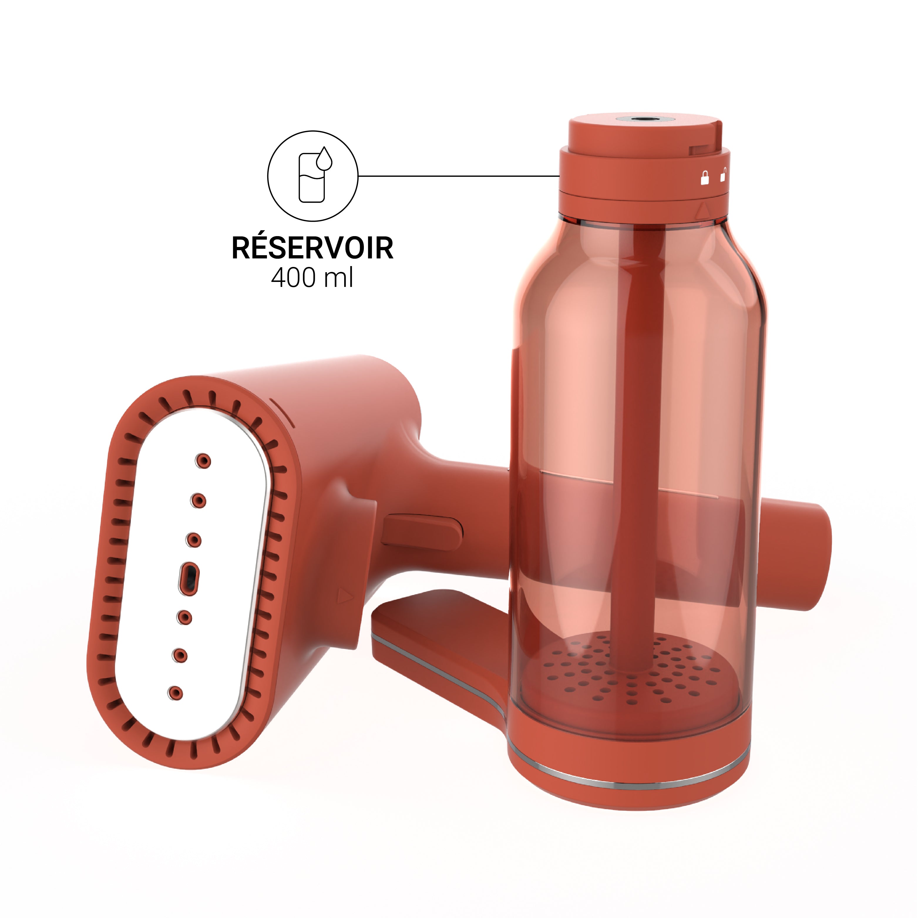 Pack - Steamer KARL XL + Rasoir Anti-Peluche - Terracotta