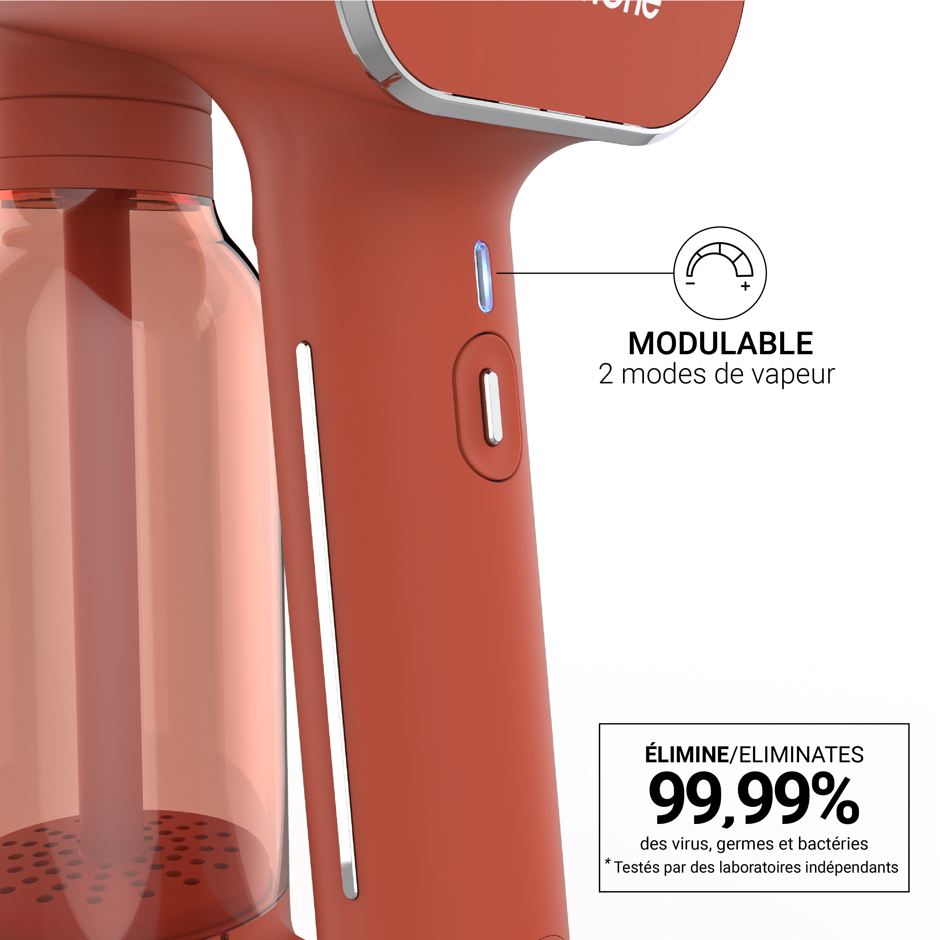 Pack - Steamer KARL XL + Rasoir Anti-Peluche - Terracotta