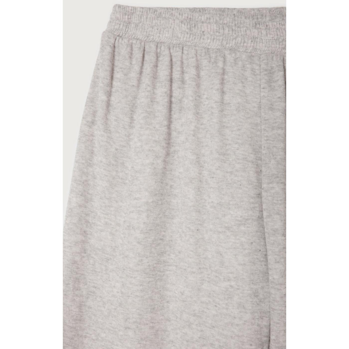 Pantalón de chándal recto - Gris claro jaspeado - Mujer