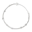 Bracelet "Ligne De Vie" D0,11/8 - Or Blanc 375/1000