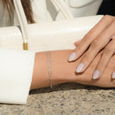 Bracelet "Ligne De Vie" Diamants 0,11/8 - Or Blanc 375/1000