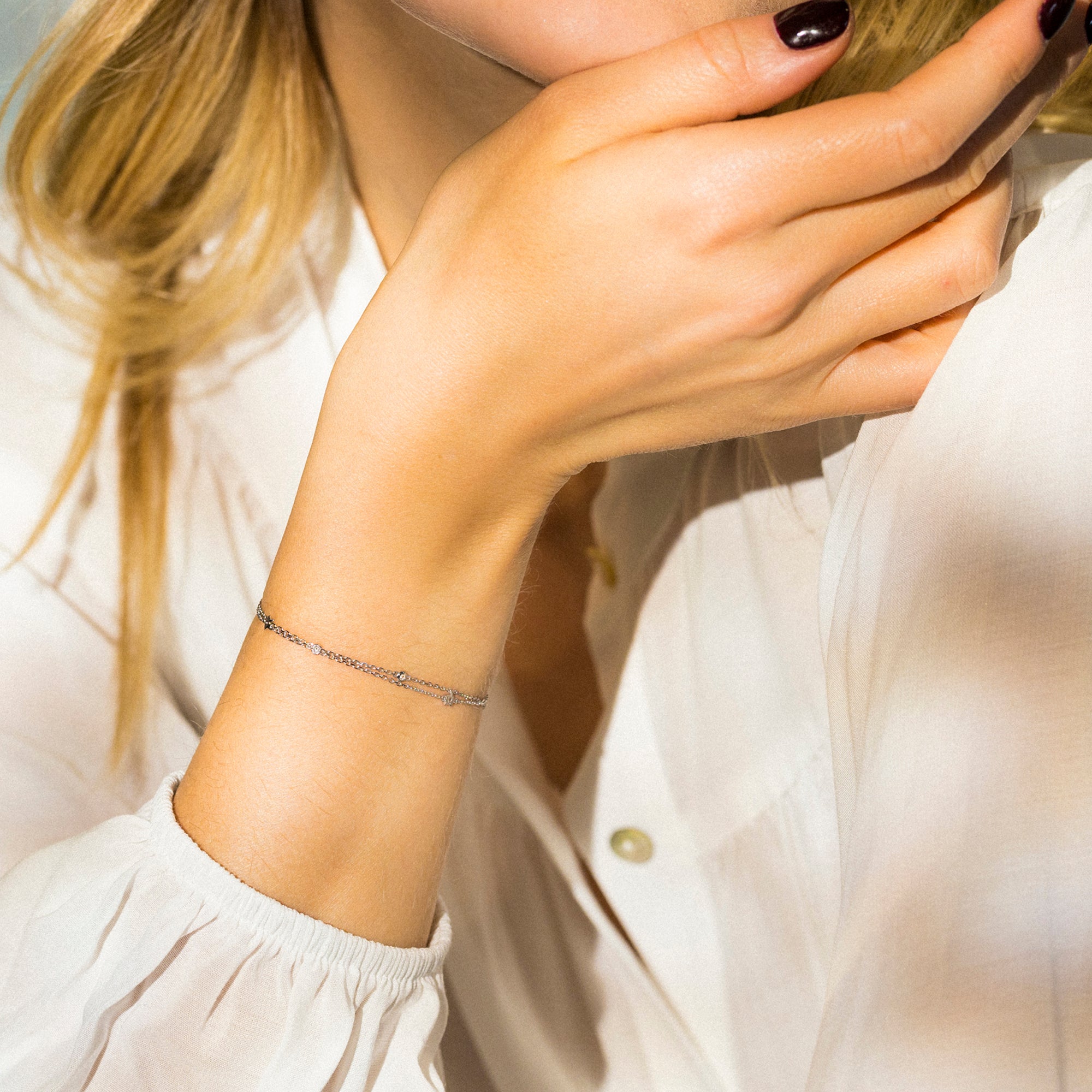 Pulsera “Life Line” D0.11/8 – Oro blanco 375/1000