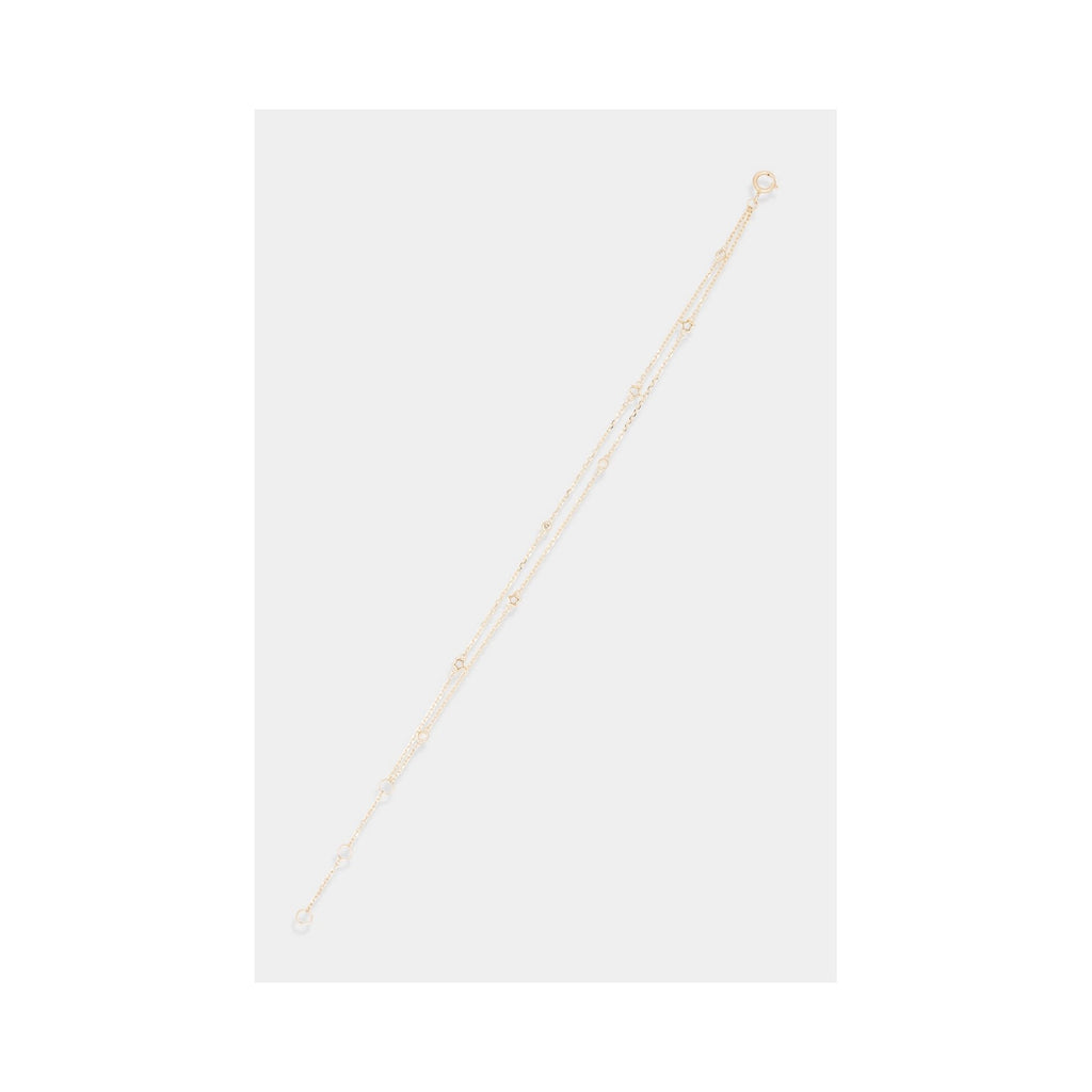 "Life Line" Bracelet Diamonds 0.105/8 - 375/1000 Yellow Gold