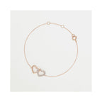 Bracelet "Jamais Sans Toi" Diamants 0,113/18 - Or Rose 375/1000