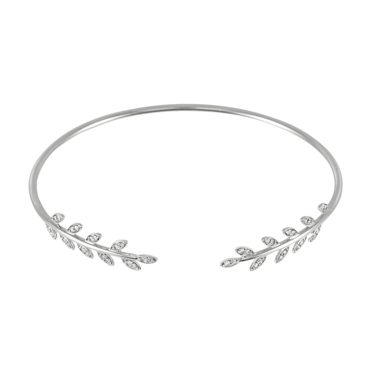"Comme Une Feuille" Bracelet D0.21/40 - 375/1000 White Gold