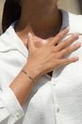 "Like a Leaf" Bracelet D0.21/40 - 375/1000 White Gold