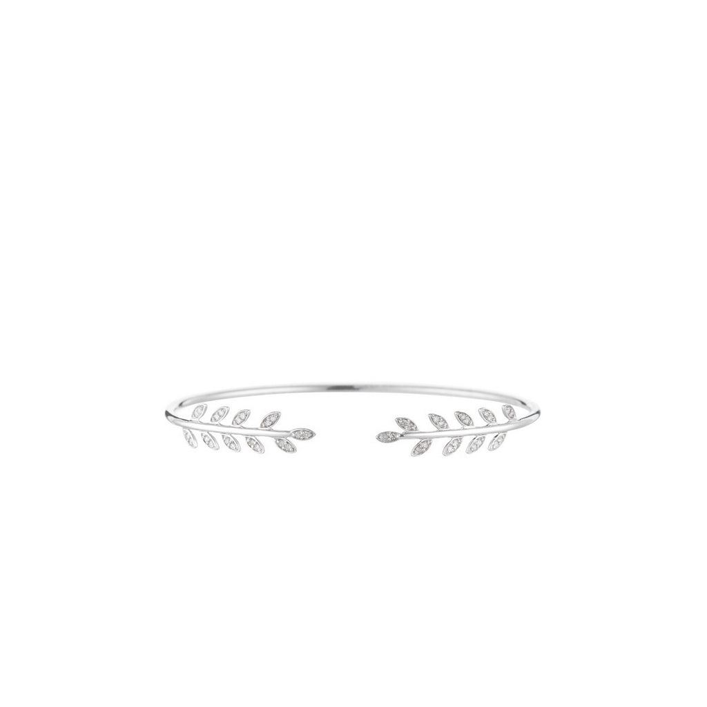 "Like a Leaf" Bracelet D0.21/40 - 375/1000 White Gold