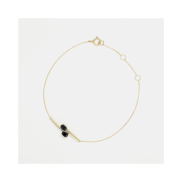 Pulsera "Cayagan" D 0.033/6 & Sa0.5/2 - Oro amarillo 375/1000