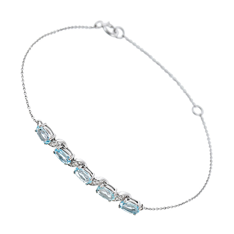 Bracelet "Adelaide" D 0,09/16 Bt 1,75/5 - Or Blanc 375/1000