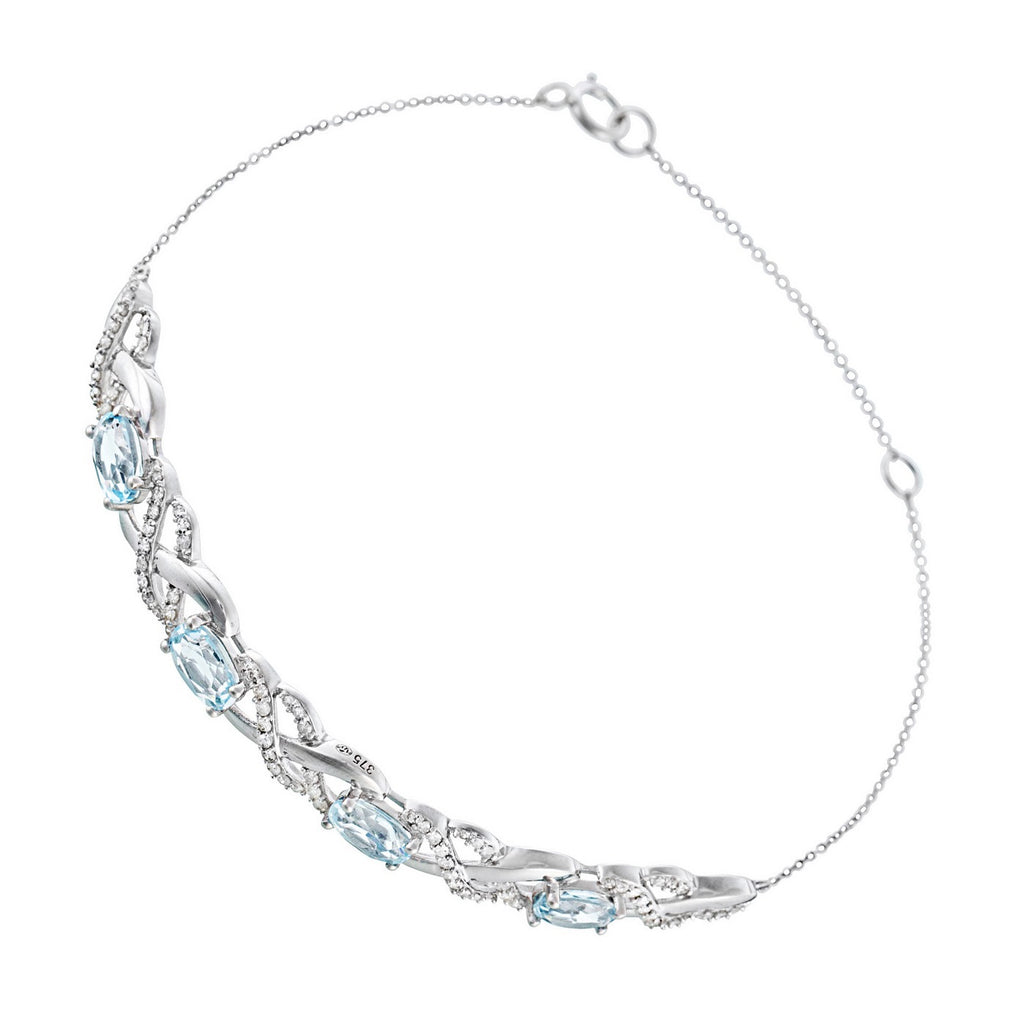 Bracelet "Launceston" D 0.42/85 Bt0 2.8/4 - White Gold 375/1000