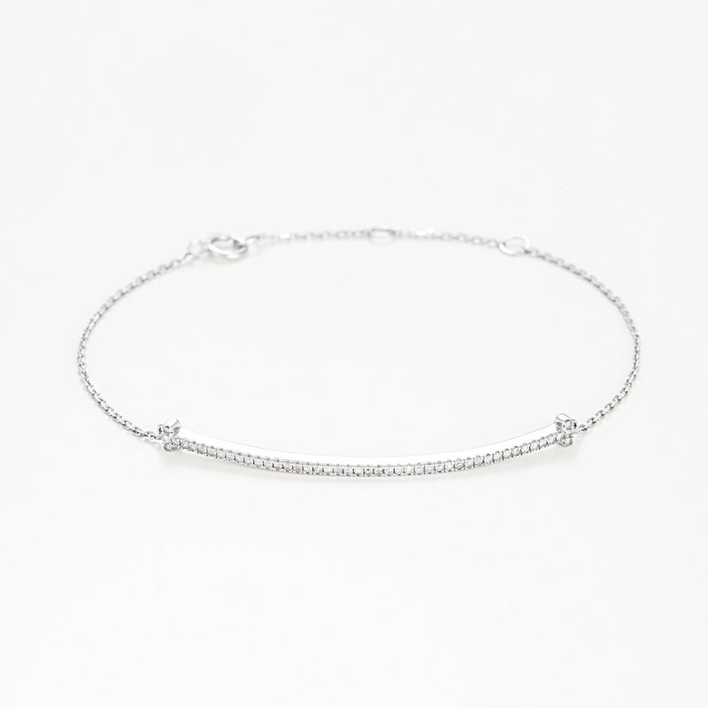 Bracelet "Ligne De Diamants" D0,21/47 - Or Blanc 375/1000