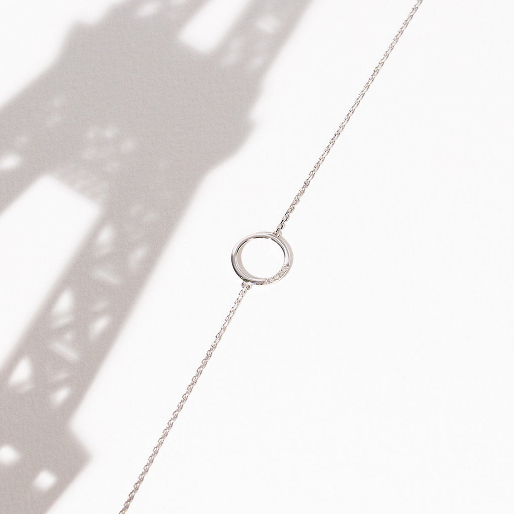 Pulsera "Círculo" D0.02/5 - Oro blanco 375/1000