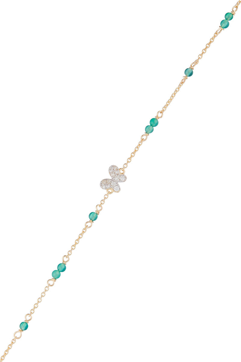 Bracelet "Mantola" D 0,082/12  Agathe verte 0,8/11