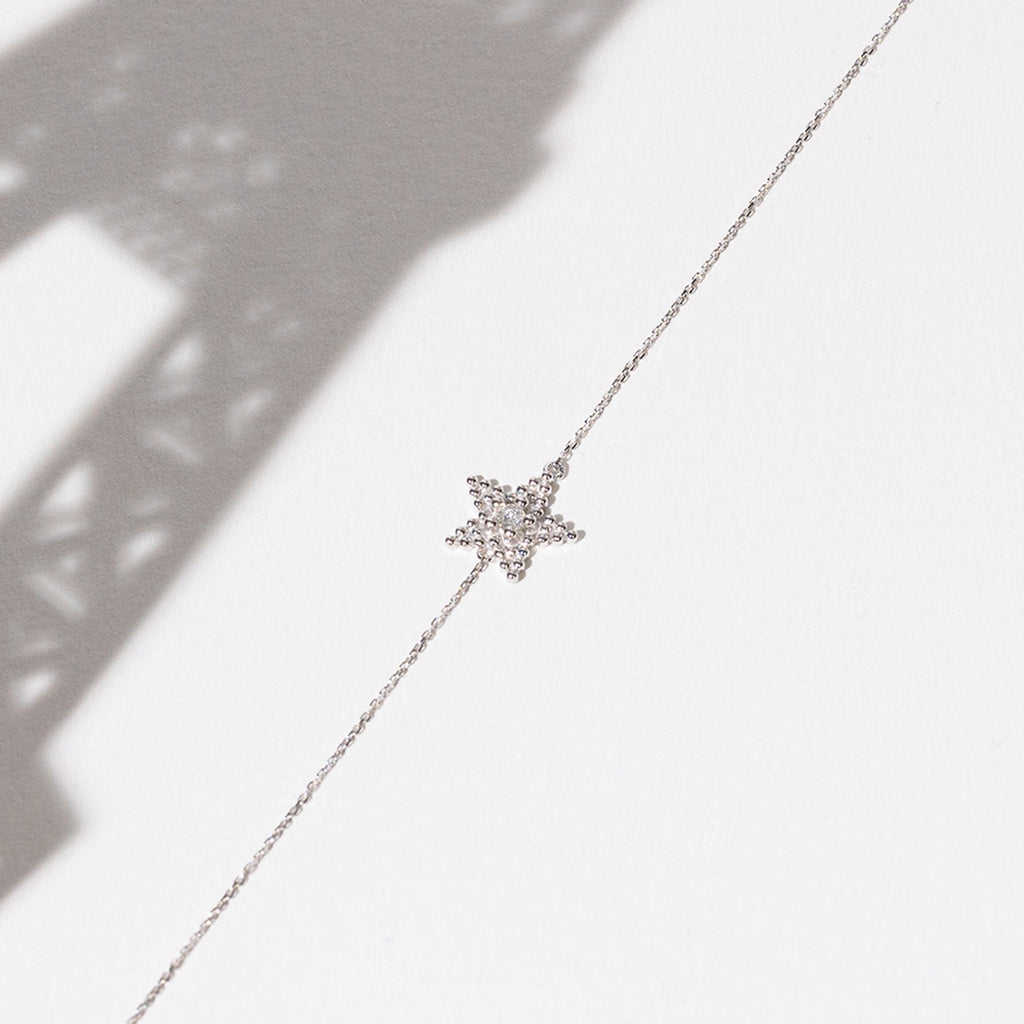 Pulsera "Estrellas" D0.047/1 - Oro blanco 375/1000