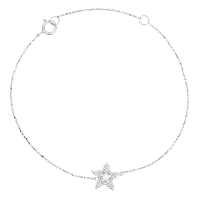 Bracelet "Stars" D0,047/1 - Or Blanc 375/1000