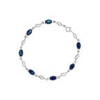 Beni Bracelet, White Topaz 5.68/14 Sapphire 5.68/7 - 375/1000 White Gold