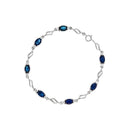 Bracelet "Beni" White Topaze 5,68/14 Saphir 5,68/7 - Or Blanc 375/1000