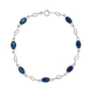 “Beni” Bracelet White Topaz 5.68/14 Sapphire 5.68/7