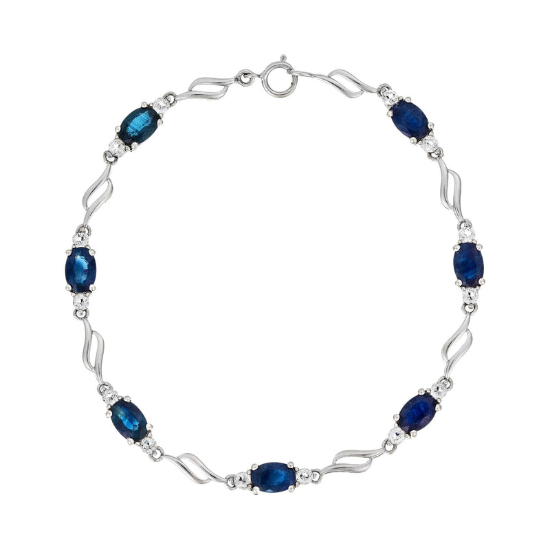“Beni” Bracelet White Topaz 5.68/14 Sapphire 5.68/7