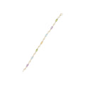 “Mon Arc En Ciel” Bracelet White Top 0.92/14; Blue Top 1.4/2; Amethyst 0.9/2; Peri - 375/1000 Yellow Gold