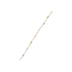 “Mon Arc En Ciel” Bracelet White Top 0.92/14; Blue Top 1.4/2; Amethyst 0.9/2; Peri - 375/1000 Yellow Gold