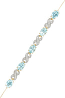 Bracelet "Likasi" D0,166/28 Blue Topaze 5,77/5