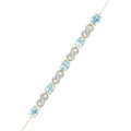 "Likasi" Bracelet D0.166/28 Blue Topaz 5.77/5 - 375/1000 Yellow Gold
