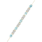 "Likasi" Bracelet D0.166/28 Blue Topaz 5.77/5 - 375/1000 Yellow Gold
