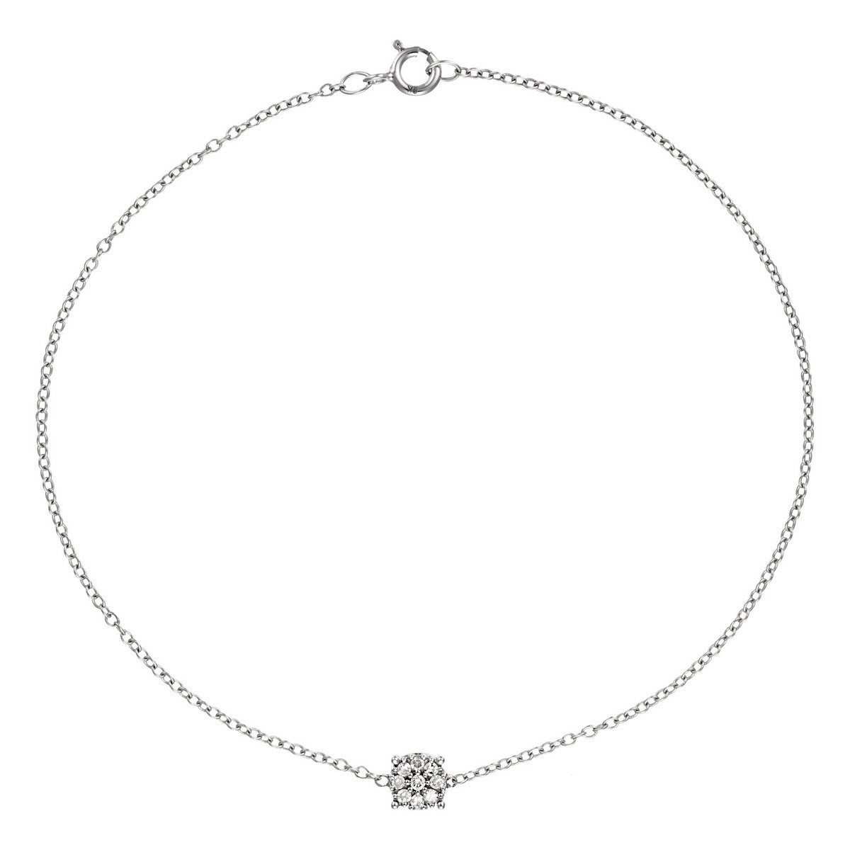 Bracelet "Simply Diamonds" D0.05Ct/9 - Or Blanc