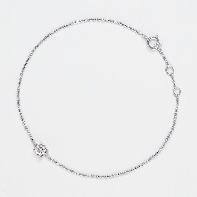 Bracelet "Simply Diamonds" D0.05Ct/9 - Or Blanc 375/1000