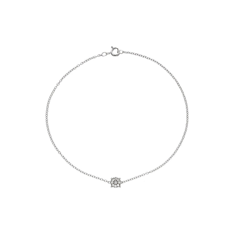 Bracelet "Simply Diamonds" D0.05Ct/9 - Gold Blanc 375/1000