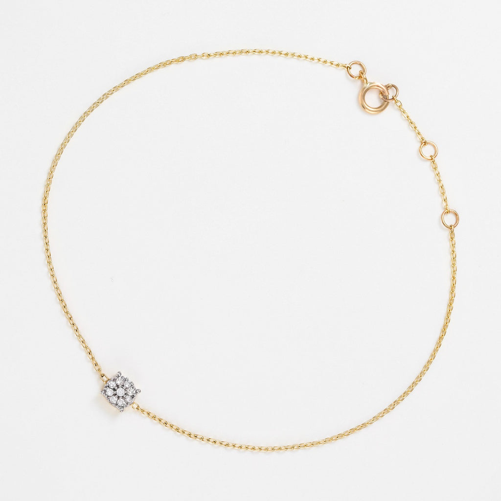 Pulsera "Simply Diamonds" D0.05Ct/9 - Oro amarillo 375/1000