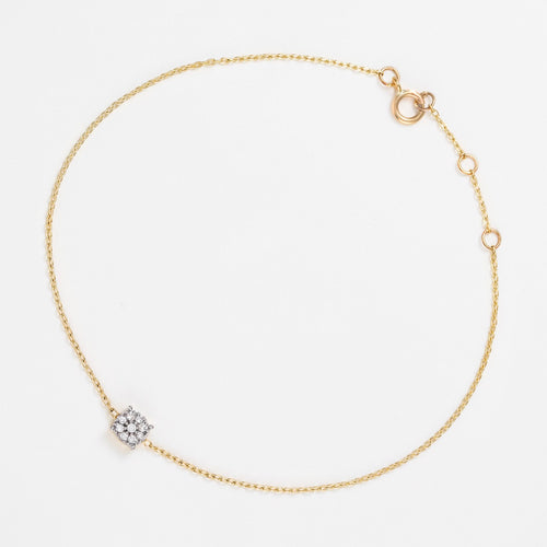 Bracelet "Simply Diamonds" D0,05Ct/9 - Or Jaune 375/1000