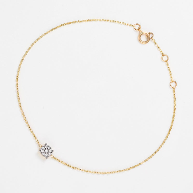 Bracelet "Simply Diamonds" D0,05Ct/9 - Or Jaune 375/1000