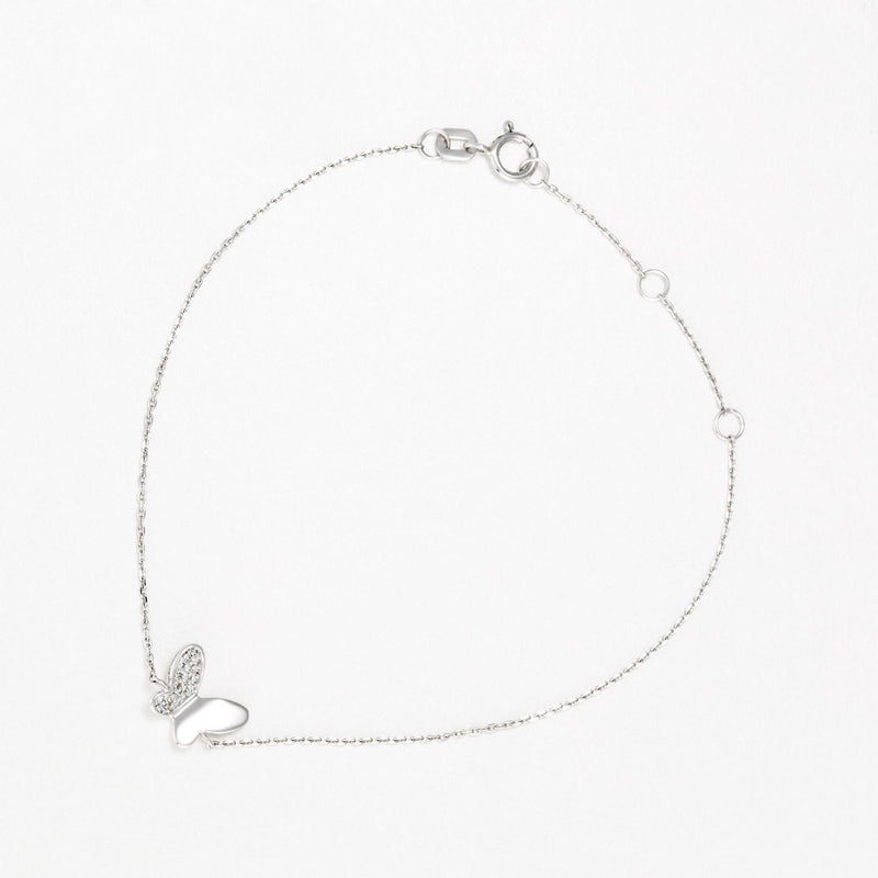 Bracelet "Papillon" D0,05/19 - Or Blanc 375/1000