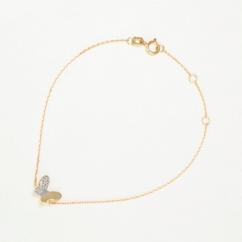 Bracelet "Radiant Butterfly" D0,05/19 - Yellow Gold 375/1000