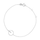 Blanc Pulsera "Barette Encerclée" D0,02Ct/6 - Oro 375/1000