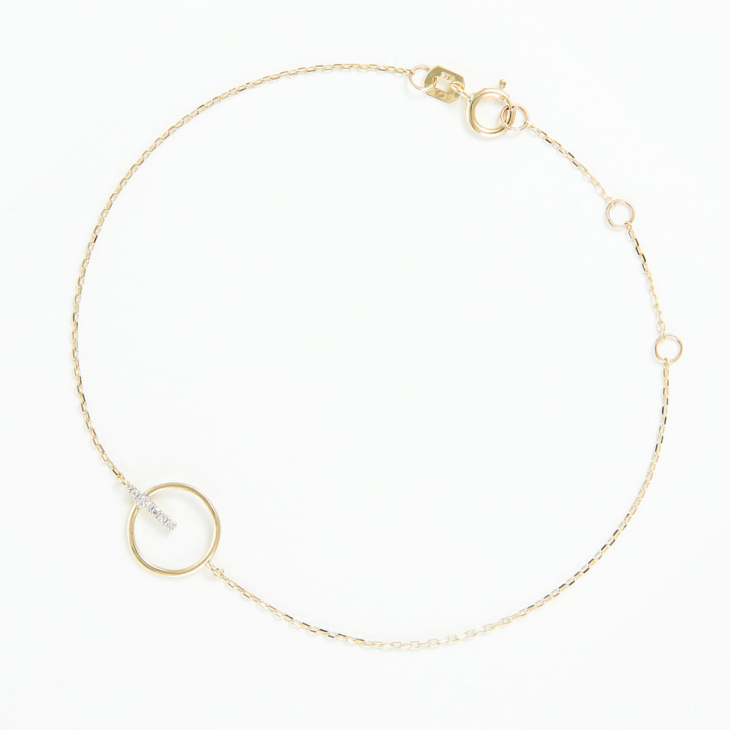 Bracelet "Barette Encerclée" Diamant 0,02Ct/6