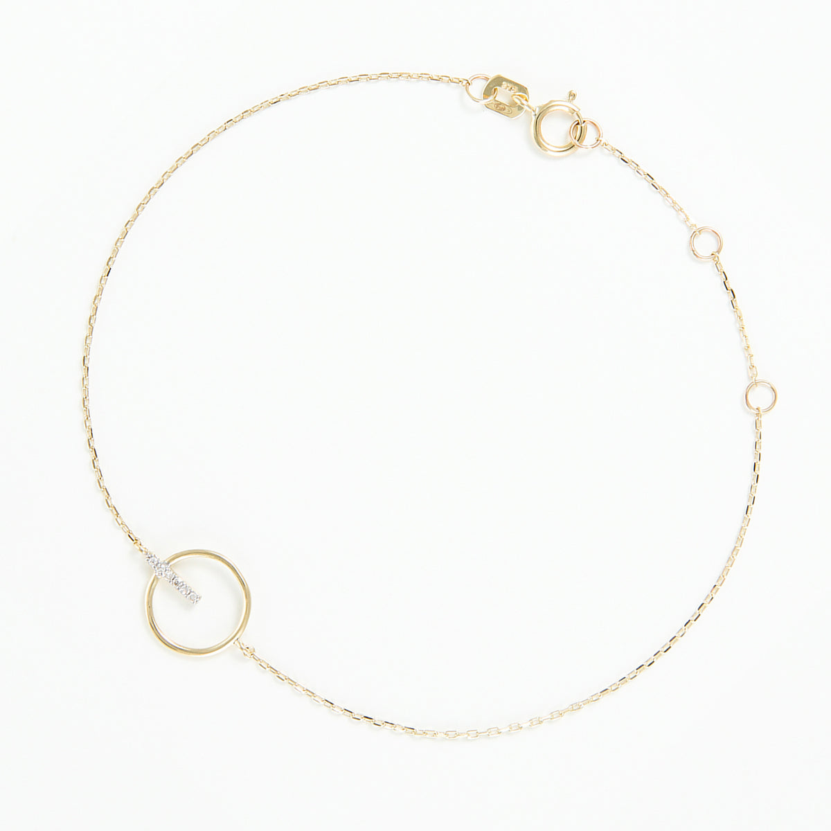 Bracelet "Barette Encerclée" Diamant 0,02Ct/6