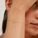 Bracelet "Barette encerclée" Diamant 0,02ct/6