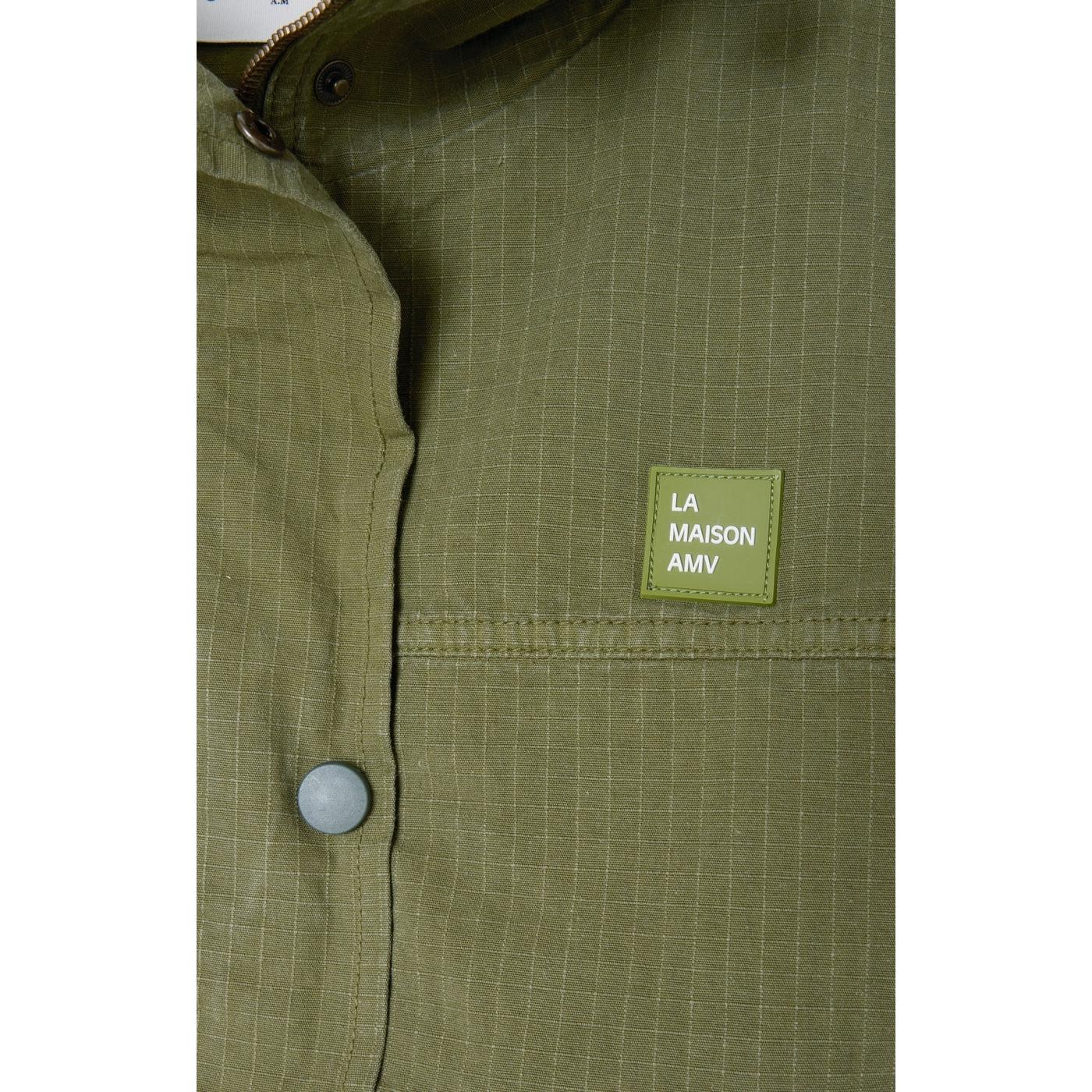 Parka semilarga recta - Caqui - Mujer