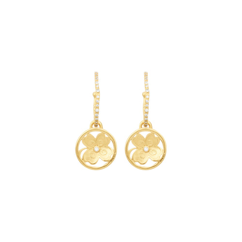 Boucles D'Oreilles Medaille - Doré