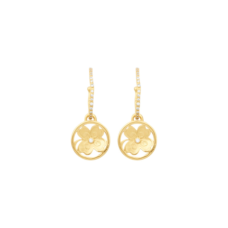 Boucles D'Oreilles Medaille - Doré
