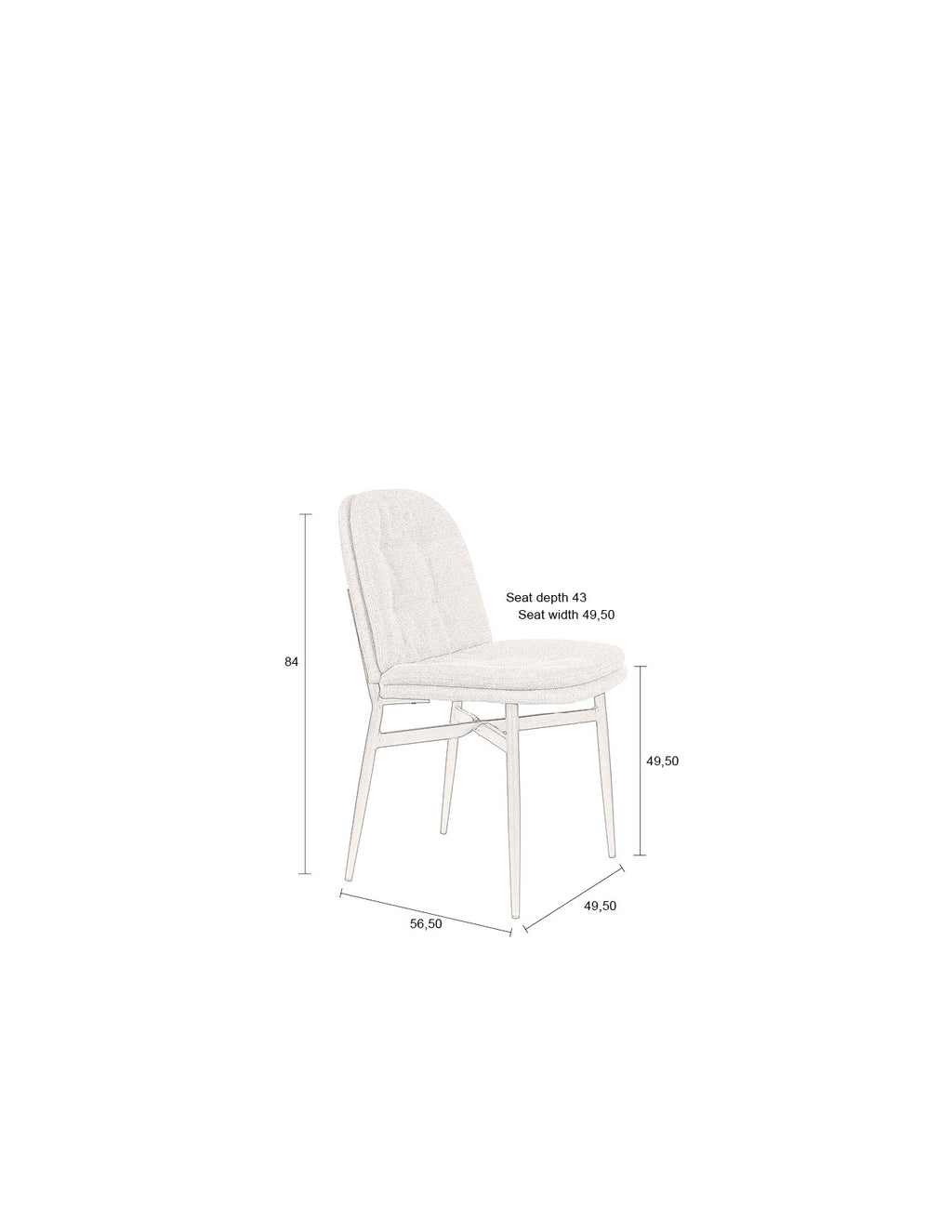 Jade - Chair - Steel - Blue