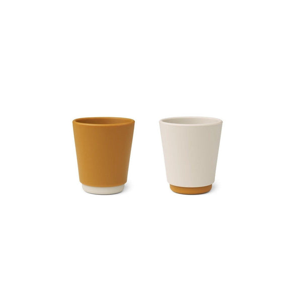 Two-tone Children's Silicone Cup - Set of 2 Rachel - Golden Caramel Mix