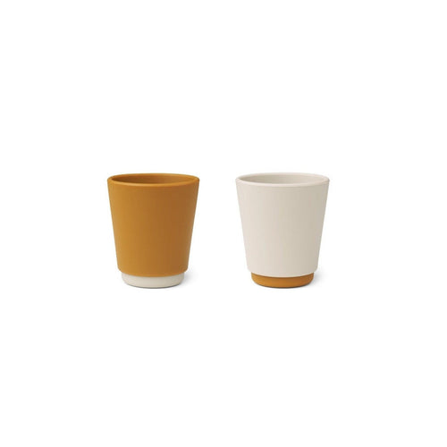 Two-tone Children's Silicone Cup - Set of 2 Rachel - Golden Caramel Mix