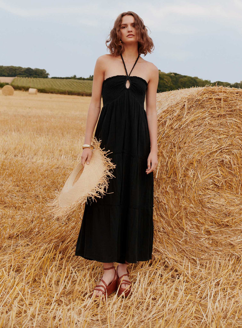 Ronda Gauze Dress - Black