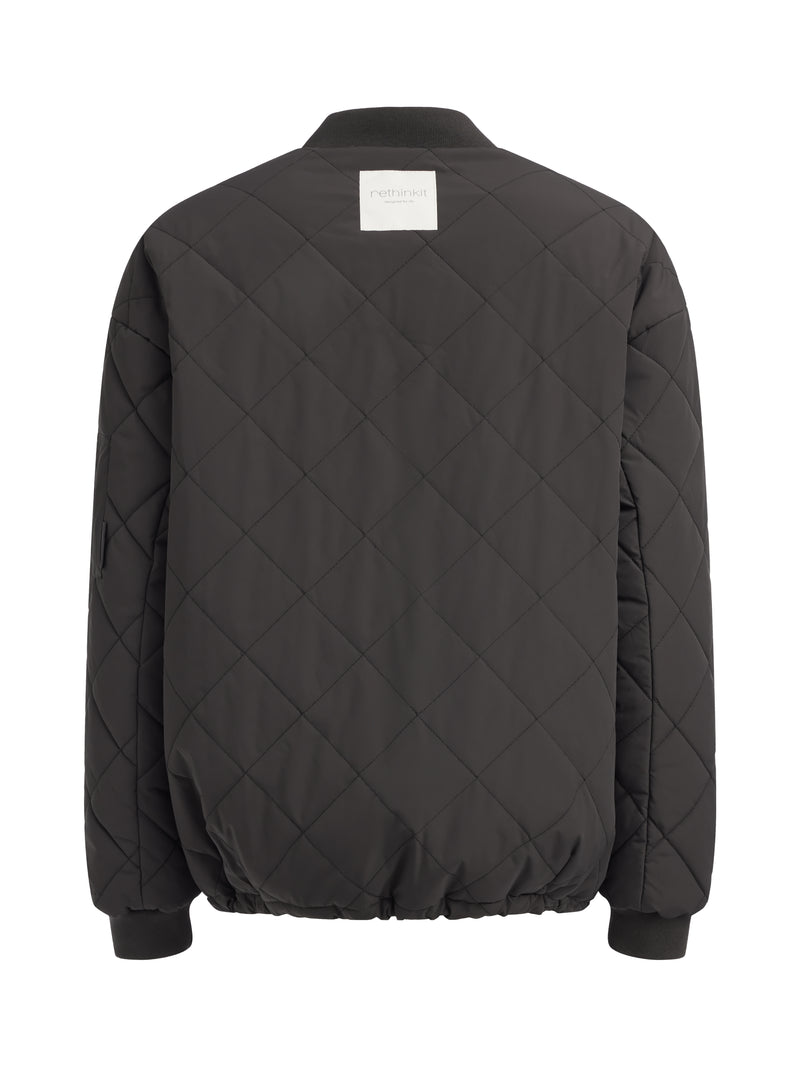 Blouson Aviateur Matelassé Latté - Almost Black