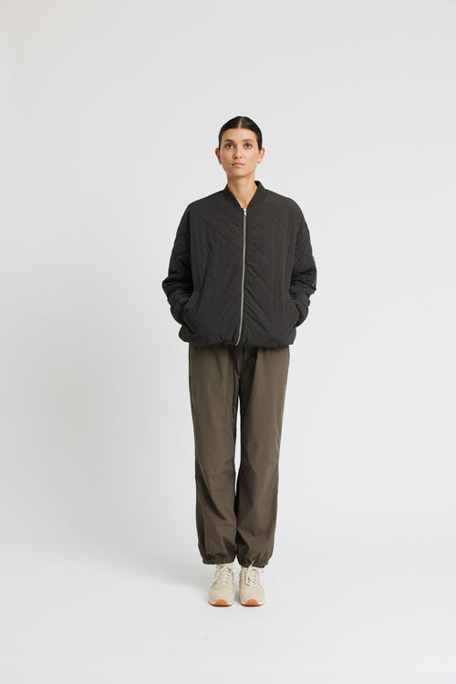 Blouson Aviateur Matelassé Latté - Almost Black